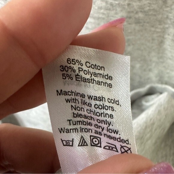 J Crew Factory Heather Grey Stretchy Thick Cotton Blend Lace Up Knit Dress S - Picture 6 of 6